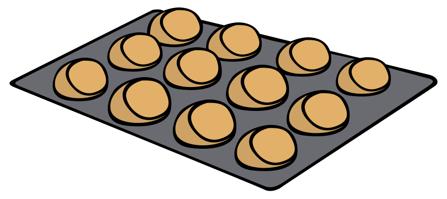 Tray with buns